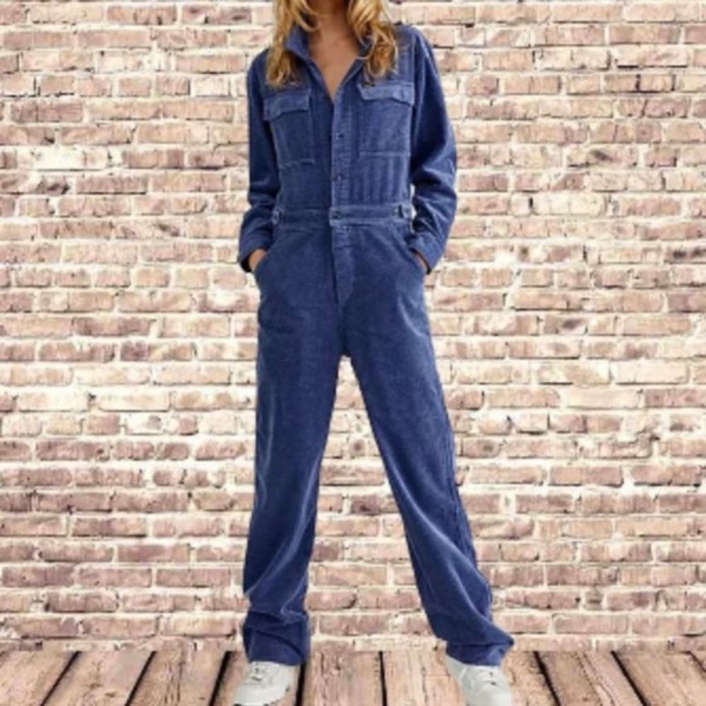Anthropologie Wrangler XS Boilersuit Corduroy
Coveralls Jumpsuit Blue